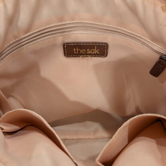 The Sak Raffia & Brown Leather Shoulder Bag - Picture 6 of 7